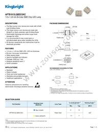 APTB1612LQBDCGKC Datasheet Cover