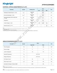 APTB1612LSURKQBDC Datasheet Page 2