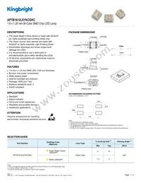 APTB1612LSYKCGKC Datasheet Cover