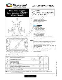 APTC60DDAM70T3G Datasheet Cover