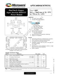 APTC60DSKM70T3G Datasheet Cover