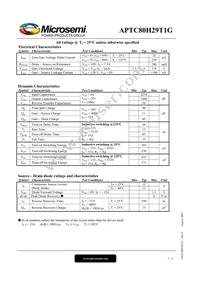 APTC80H29T1G Datasheet Page 2