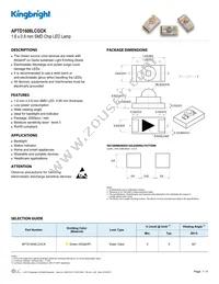 APTD1608LCGCK Datasheet Cover