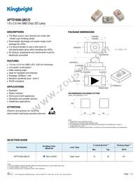 APTD1608LQBC/D Datasheet Cover