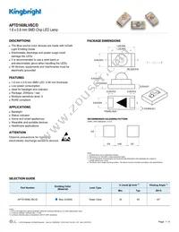 APTD1608LVBC/D Datasheet Cover