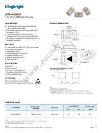 APTD1608QBC/D Datasheet Cover