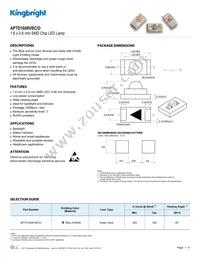 APTD1608VBC/D Datasheet Cover