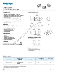 APTD2012LSYCK Datasheet Cover