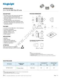 APTD2012LZGCK Datasheet Cover