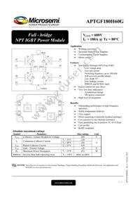 APTGF180H60G Datasheet Cover