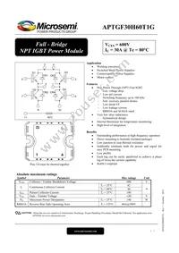 APTGF30H60T1G Datasheet Cover