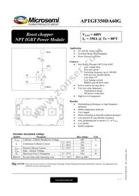 APTGF350DA60G Datasheet Cover