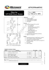 APTGF50A60T1G Datasheet Cover