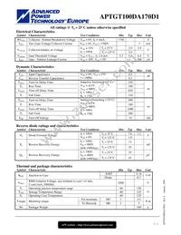 APTGT100DA170D1G Datasheet Page 2