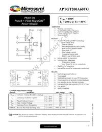 APTGT200A60TG Datasheet Cover