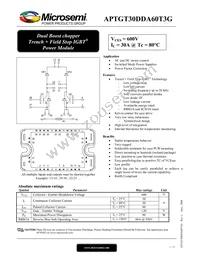 APTGT30DDA60T3G Datasheet Cover