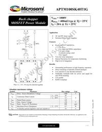 APTM100SK40T1G Datasheet Cover