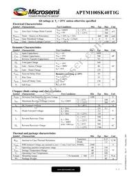 APTM100SK40T1G Datasheet Page 2