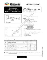 APTM120U10DAG Datasheet Cover