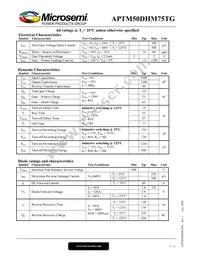 APTM50DHM75TG Datasheet Page 2