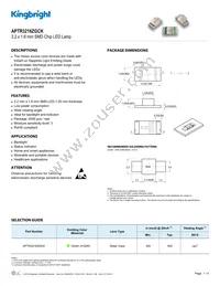 APTR3216ZGCK Datasheet Cover