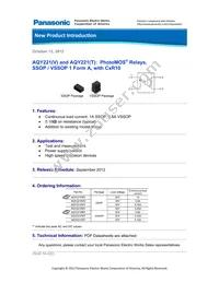 AQY221R6TW Datasheet Cover