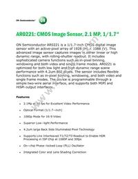 AR0221SR2C00SUEA0-DPBR Datasheet Cover