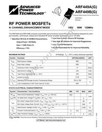 ARF449BG Datasheet Cover