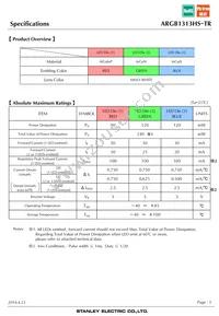 ARGB1313HS-TR Datasheet Page 3