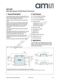 AS1340A-BTDT-10 Datasheet Cover