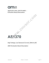 AS1370-ATDT-33 Datasheet Cover