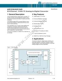 AS1540-BQFT Datasheet Cover