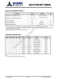 AS1C1M16P-70BIN Datasheet Page 4