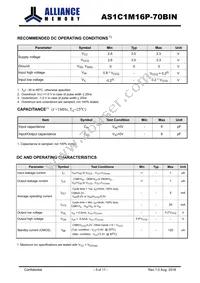 AS1C1M16P-70BIN Datasheet Page 5