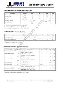 AS1C1M16PL-70BIN Datasheet Page 5