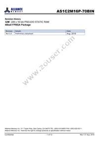 AS1C2M16P-70BIN Datasheet Cover