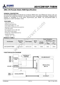 AS1C2M16P-70BIN Datasheet Page 2