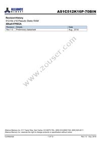 AS1C512K16P-70BIN Datasheet Cover