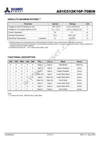 AS1C512K16P-70BIN Datasheet Page 4