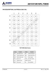 AS1C512K16PL-70BIN Datasheet Page 3