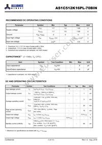 AS1C512K16PL-70BIN Datasheet Page 5