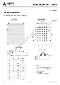 AS1C512K16PL-70BIN Datasheet Page 12