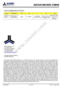 AS1C512K16PL-70BIN Datasheet Page 13