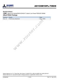AS1C8M16PL-70BIN Datasheet Cover