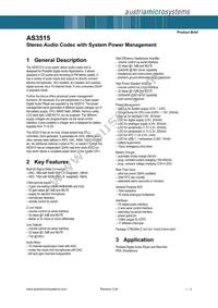 AS3515-T Datasheet Cover