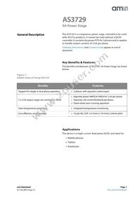 AS3729-BWLT Datasheet Cover