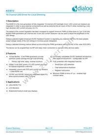 AS3812A-ZQFT Datasheet Cover