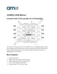 AS3822-ZTQT Datasheet Cover