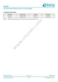 AS3824E1-ZQFT Datasheet Page 8