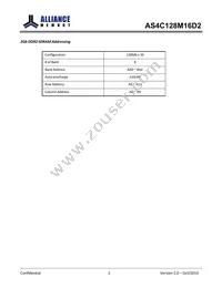 AS4C128M16D2-25BINTR Datasheet Page 3